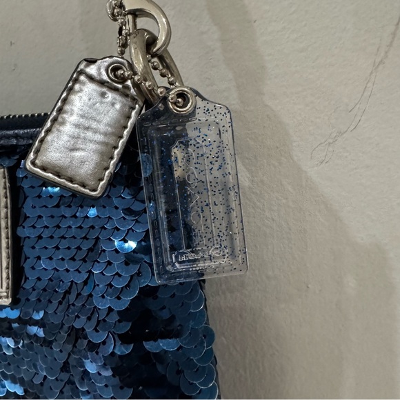 Coach Blue Sequins Poppy Crossbody - Picture 2 of 16